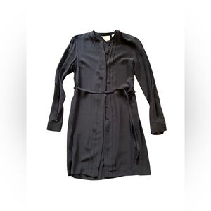 Cynthia Rowley 100% Silk Black Shirt Dress Size US 2